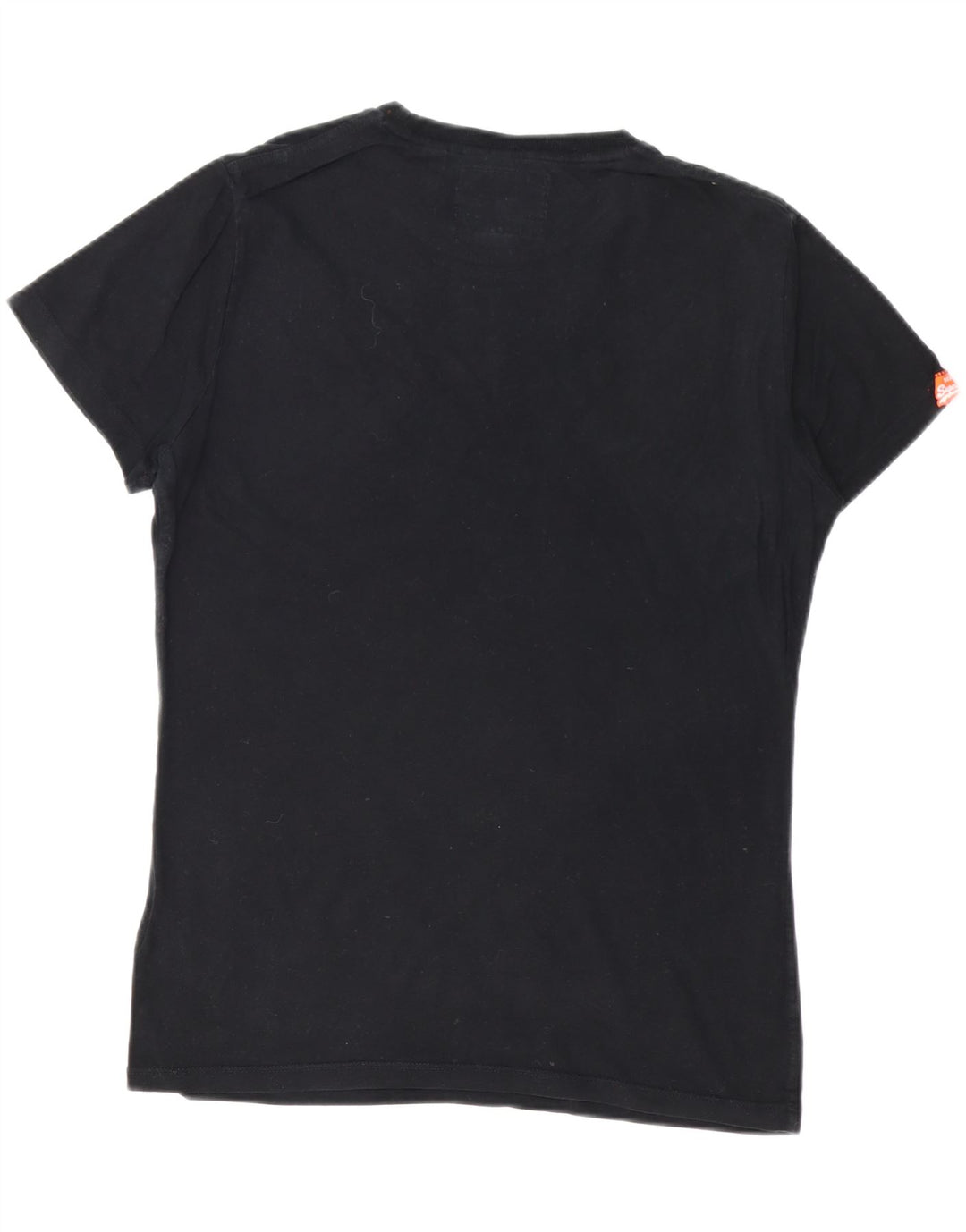 SUPERDRY Męski T-shirt Top Średni Czarny Bawełniany