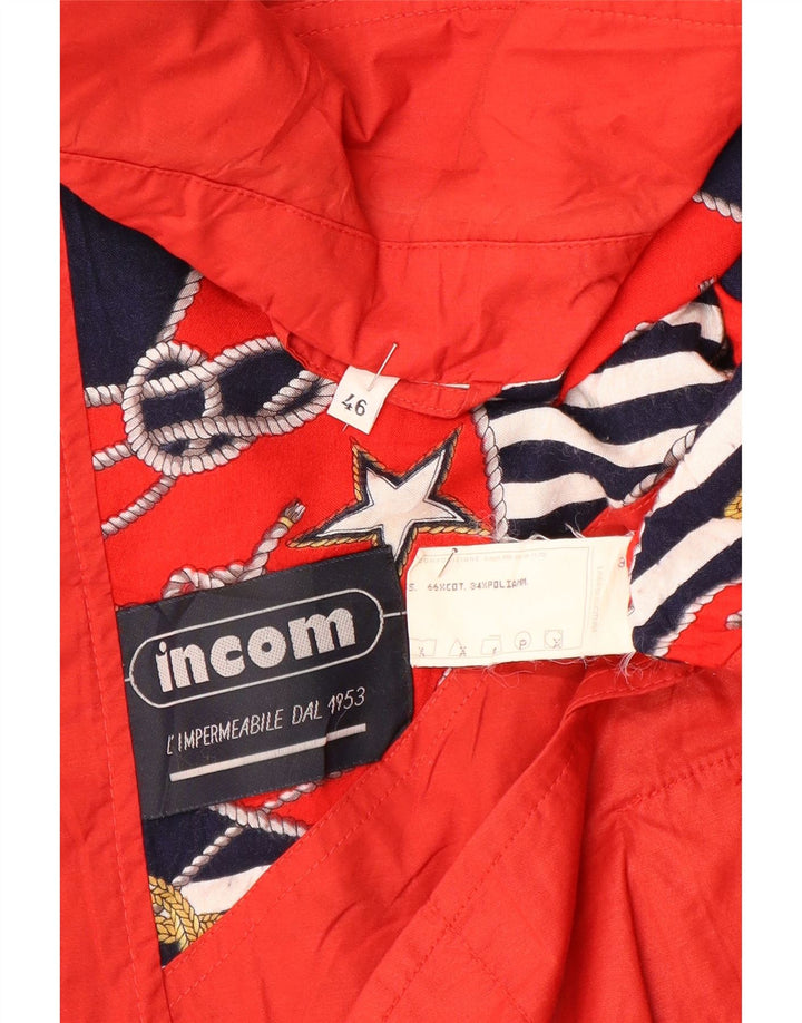 Płaszcz damski INCOM IT 46, duży, czerwony, bawełniany