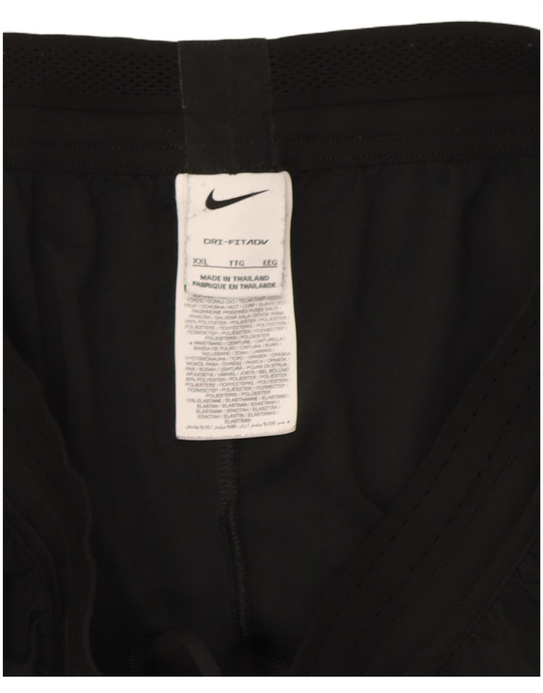 Męskie spodenki sportowe Nike Liverpool 2XL, czarny poliester z blokami kolorów