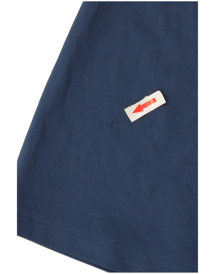 Adidas Męska koszulka polo Climalite XL granatowa, z blokami kolorów, poliestrowa