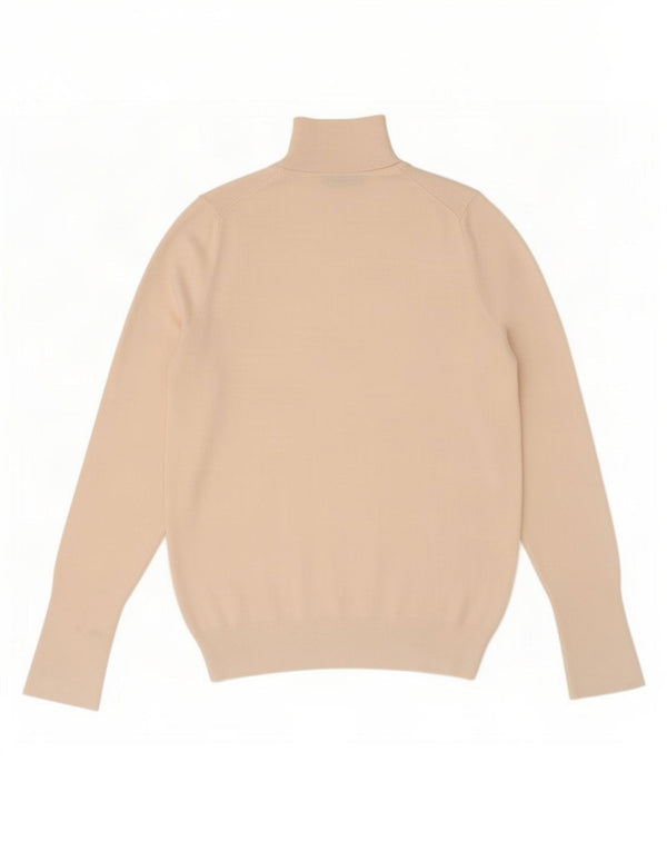 Zara Womens Turtle Neck Jumper Sweater UK 12 Medium Off White Viscose