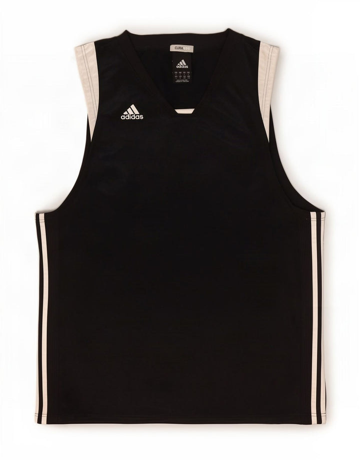 Adidas Męska kamizelka Climacool Top, duża, czarna, poliestrowa z blokami kolorów