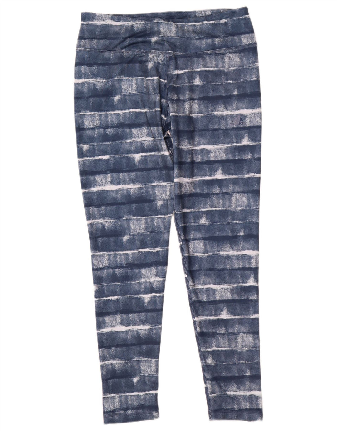 Damskie legginsy Adidas Climalite UK 12/14 Średni niebieski poliester w paski