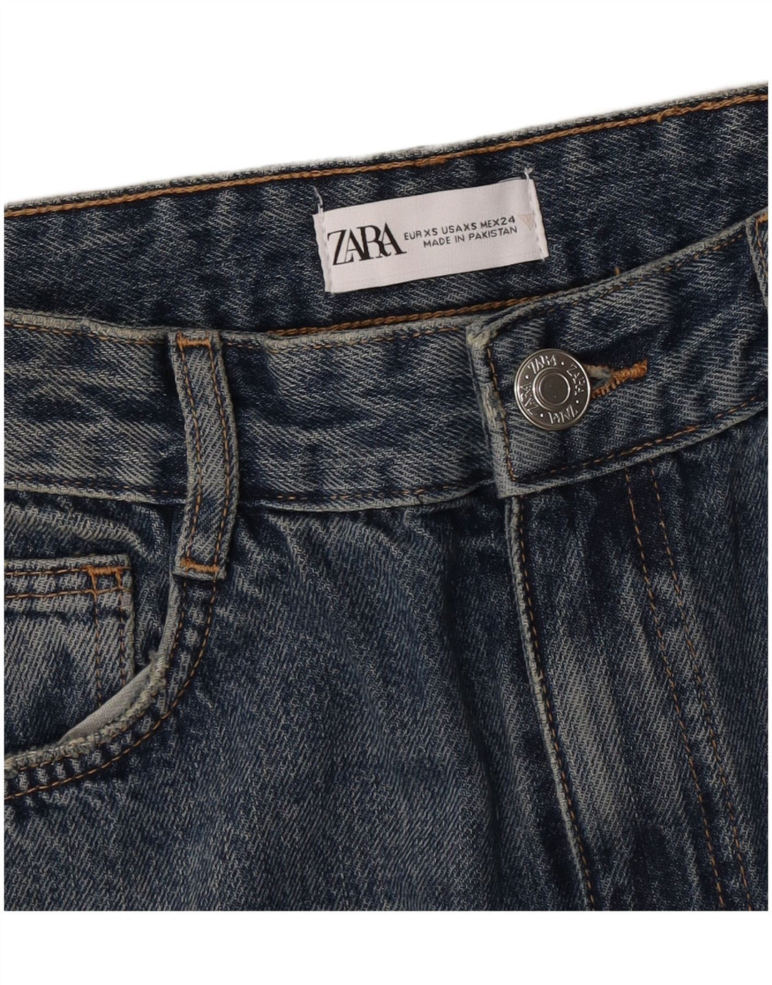 Spódnica jeansowa damska Zara XS W24 niebieska