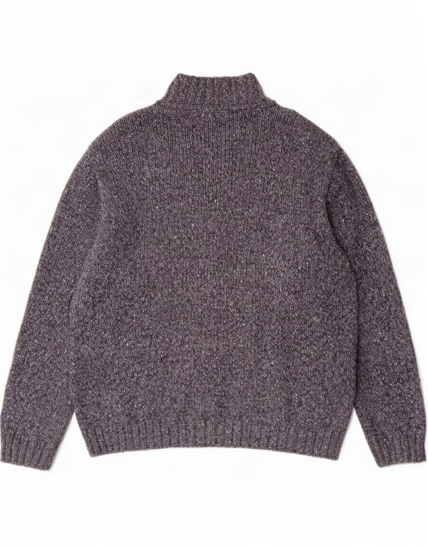 Conte of Florence Męski sweter rozpinany na zamek XL, granatowy, nakrapiany