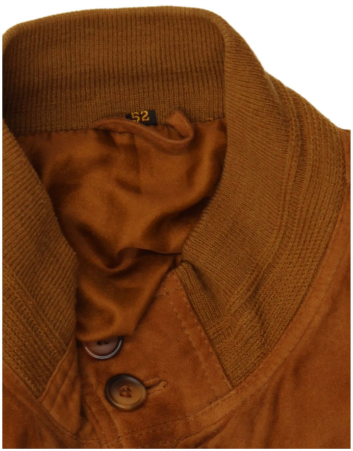 Męska zamszowa kurtka bomberka VINTAGE IT 52 XL brązowa