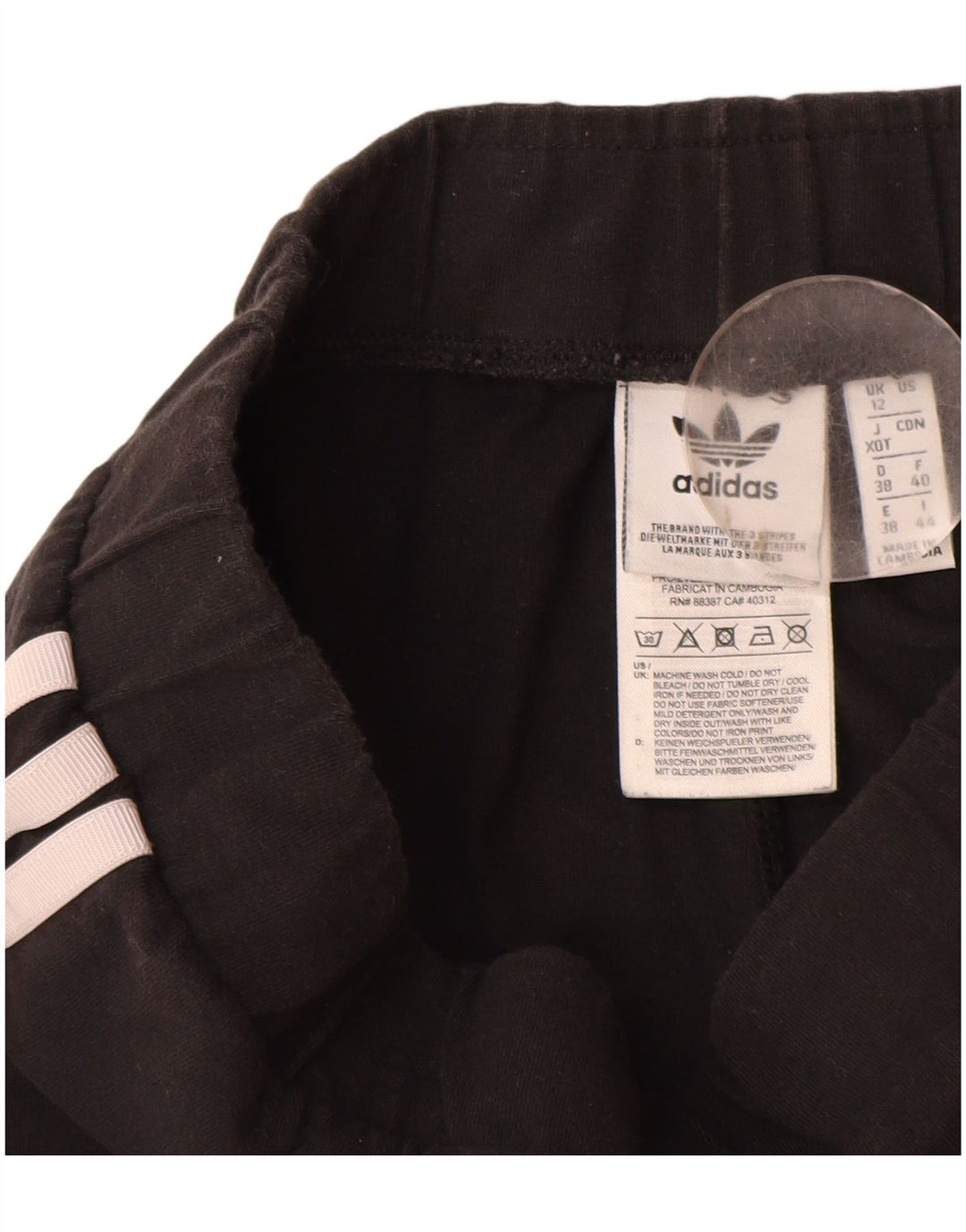 Legginsy damskie Adidas UK 12, średnie, czarne, bawełniane