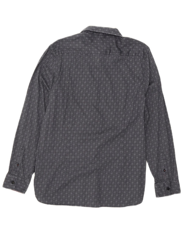 Koszula męska Ted Baker o dopasowanym kroju, rozmiar 4, duża, granatowa, z geometrycznej bawełny
