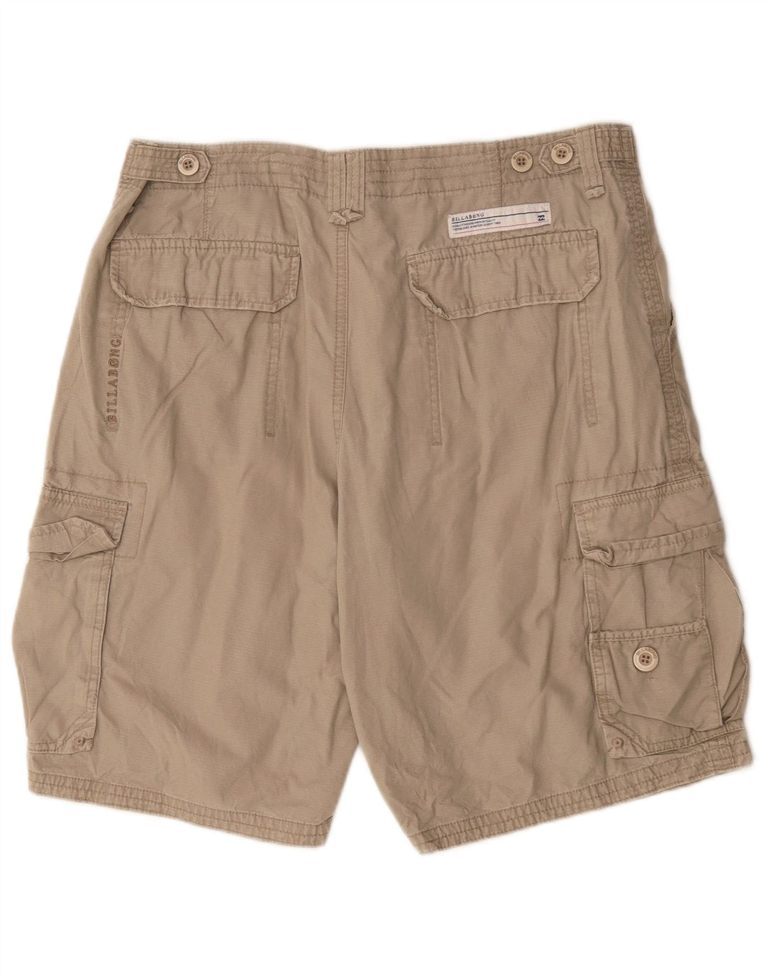 Męskie spodenki cargo Billabong W34, duże, beżowe, bawełniane