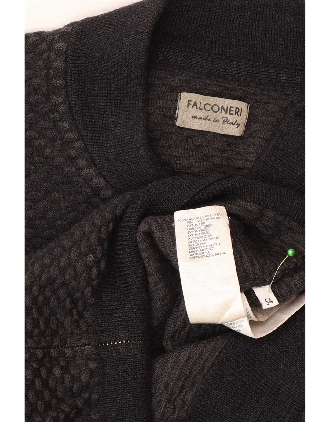Męski sweter Falconeri IT 54 XL Szara wełna