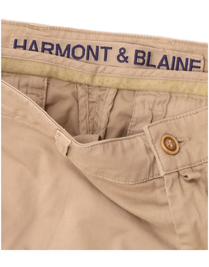 Męskie spodenki chino HARMONT & BLAINE IT 52 XL W34 beżowa bawełna