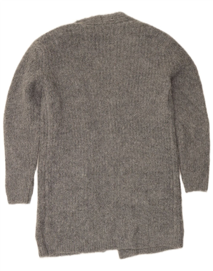 Marks & Spencer Damski sweter rozpinany o długim kroju, UK 10, mały, szary