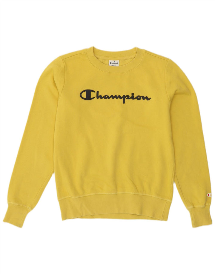 Damska bluza Champion Graphic Jumper UK 8 Small Yellow