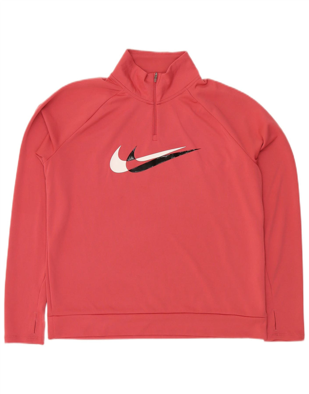 Damska bluza NIKE Dri Fit Graphic z zamkiem błyskawicznym, UK 14, średni róż