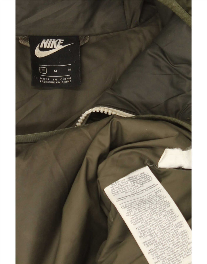 Męska wyściełana kurtka z kapturem Nike UK 38, średni khaki, poliester