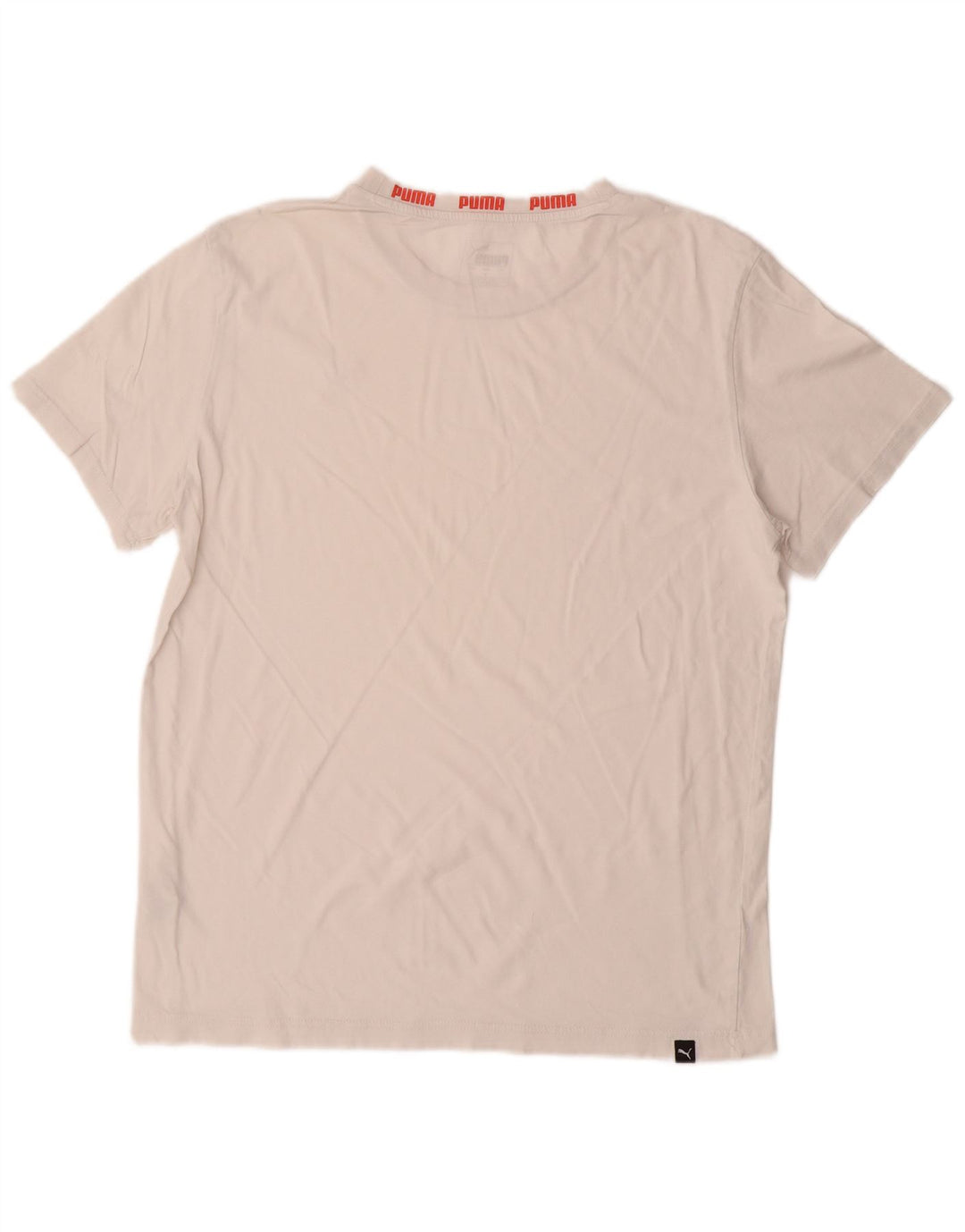 PUMA Womens Graphic T-Shirt Top UK 14 Medium White Cotton