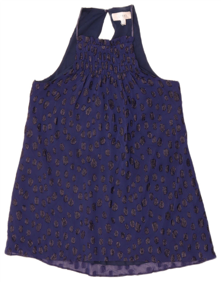 Top damski Coast Top UK 10 Small Navy Blue Spotted