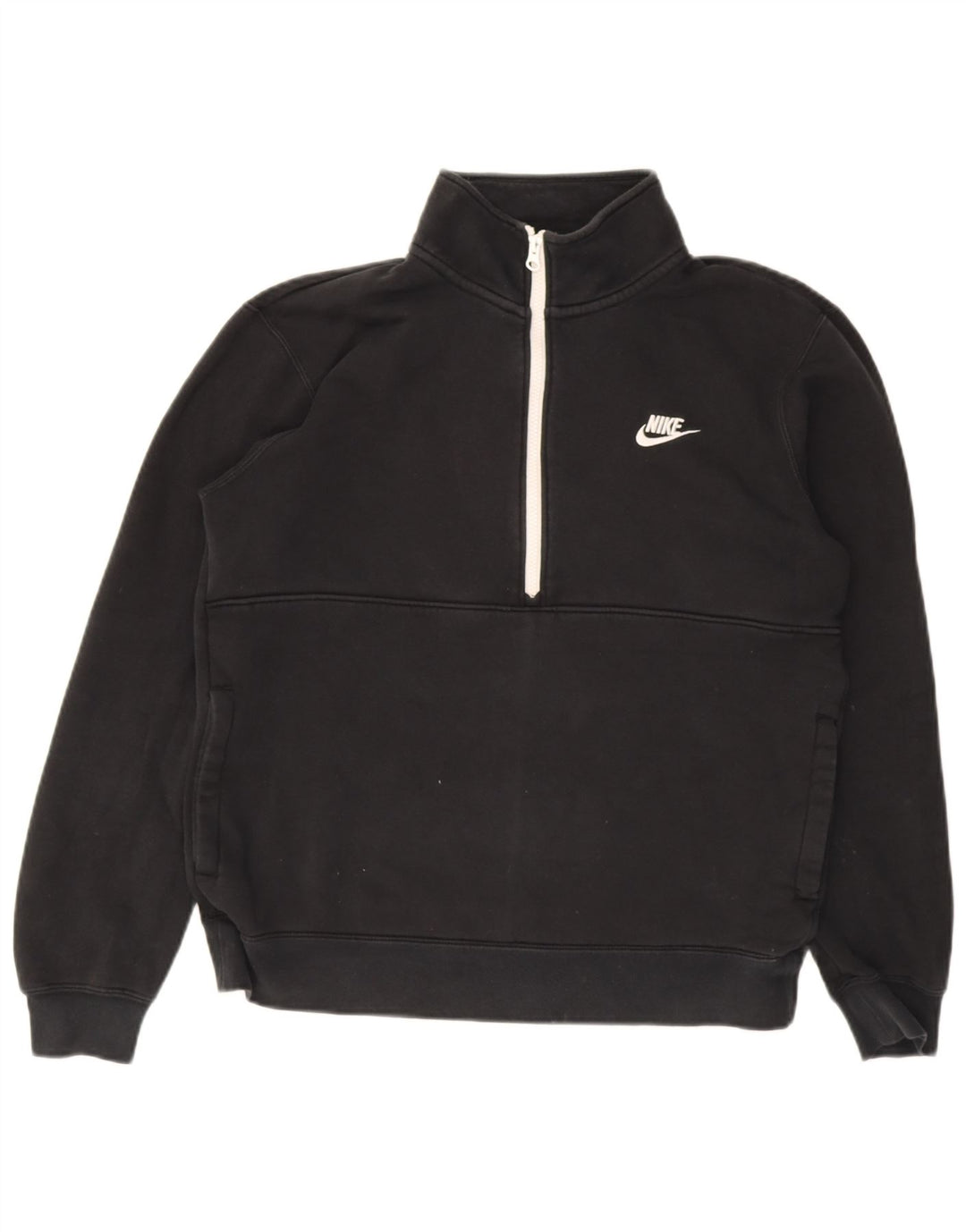 Męska bluza z zamkiem błyskawicznym Nike, średnia, czarna, bawełniana