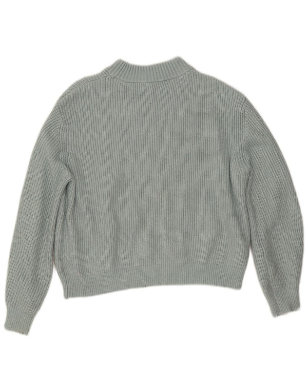 Marks & Spencer Damski sweter z golfem, UK 16, duży turkusowy