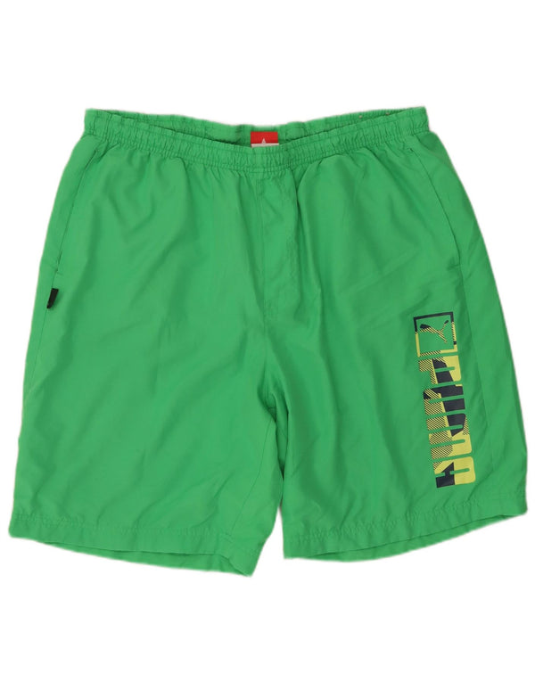 Męskie spodenki sportowe Puma Graphic XL, zielone, poliestrowe