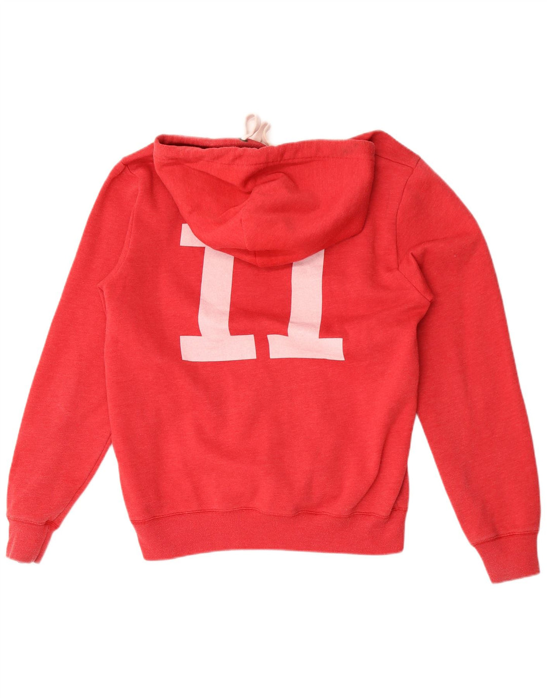 Męski sweter z kapturem i grafiką JACK WILLS, średnioczerwony, bawełniany