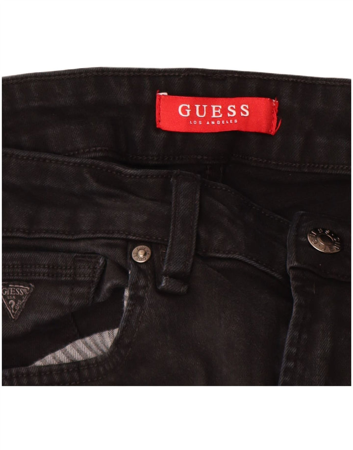 Guess Męskie jeansy slim W31 L31 Czarne bawełniane