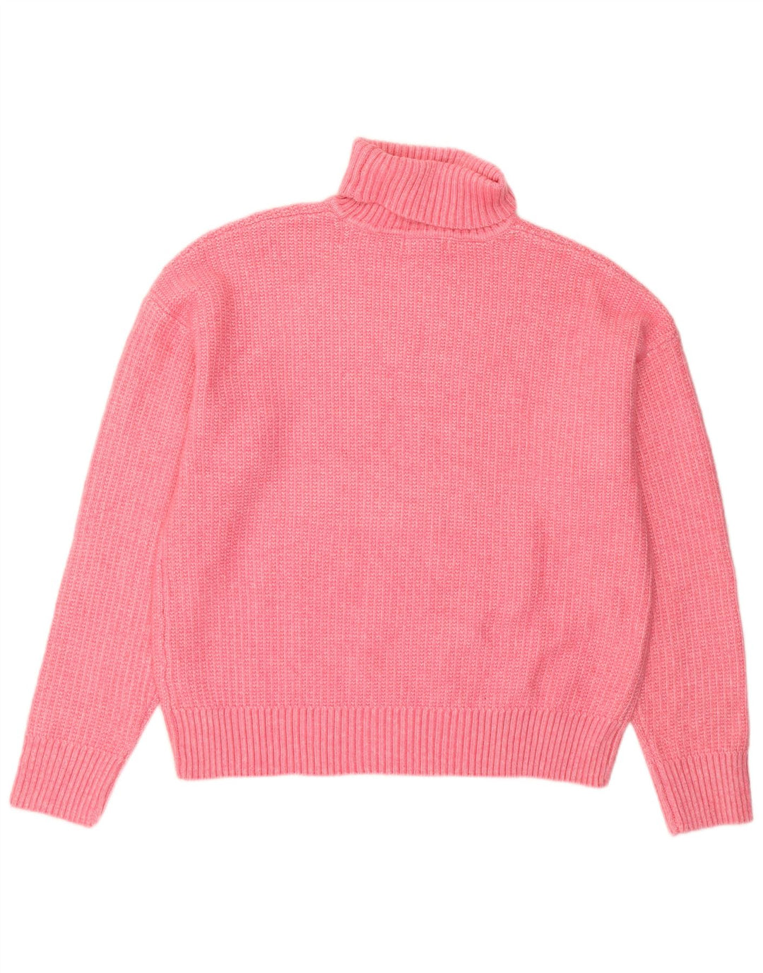 Marks & Spencer Damski sweter z golfem UK 16, duży, różowy poliester