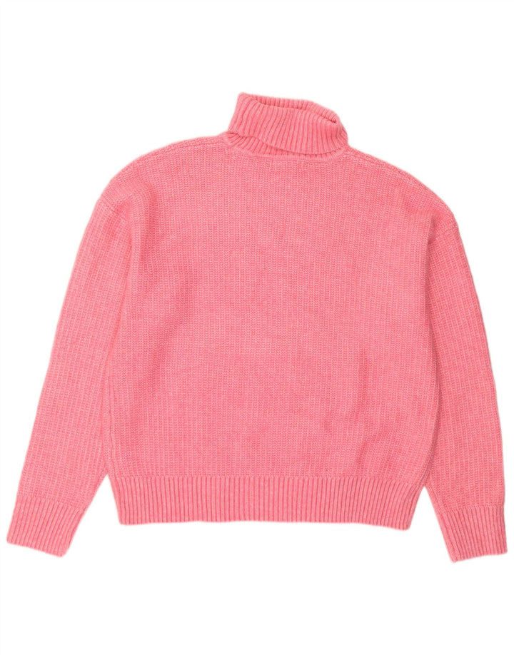 Marks & Spencer Damski sweter z golfem UK 16, duży, różowy poliester
