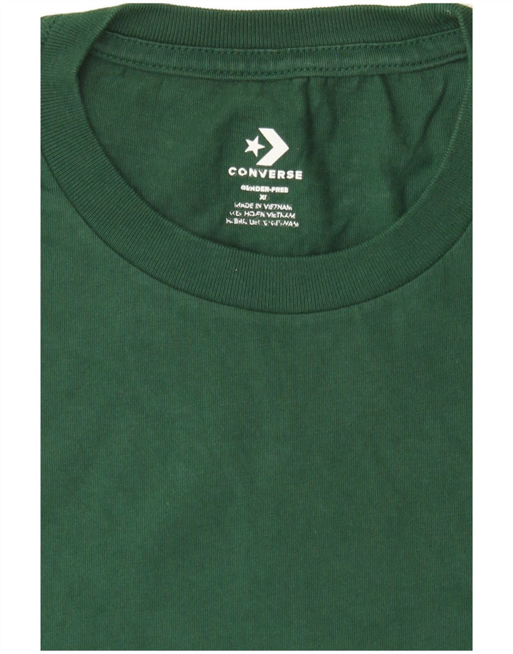 Converse Męski T-shirt Top XS Zielony