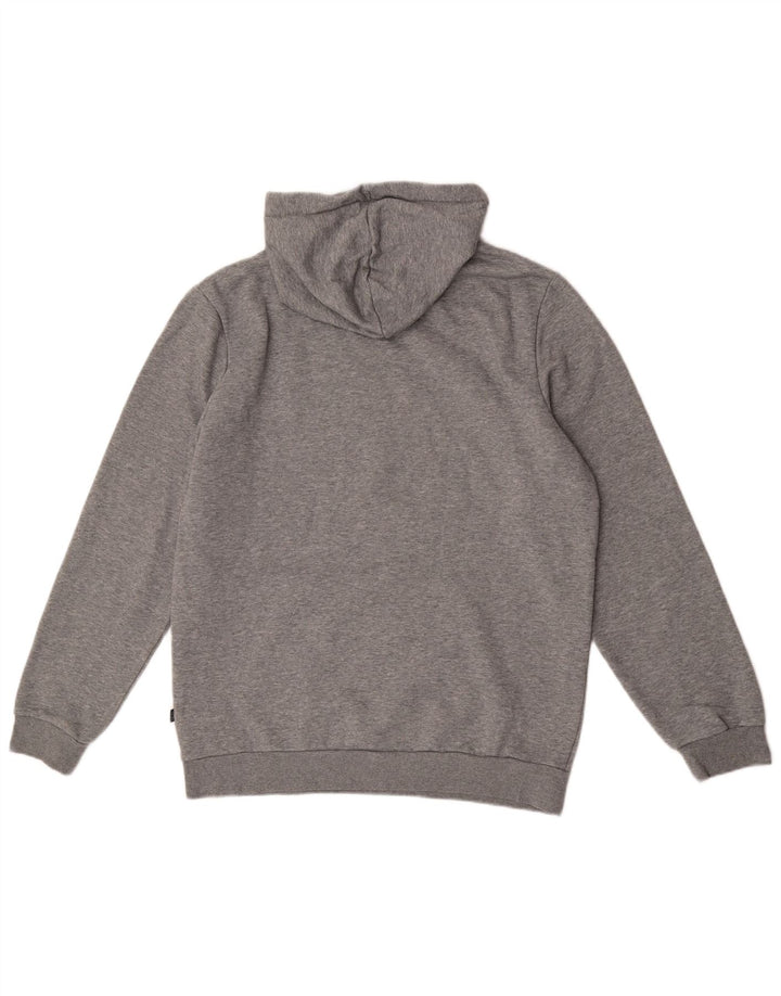 Męski sweter z kapturem Puma z grafiką, średnioszary, bawełniany w cętki