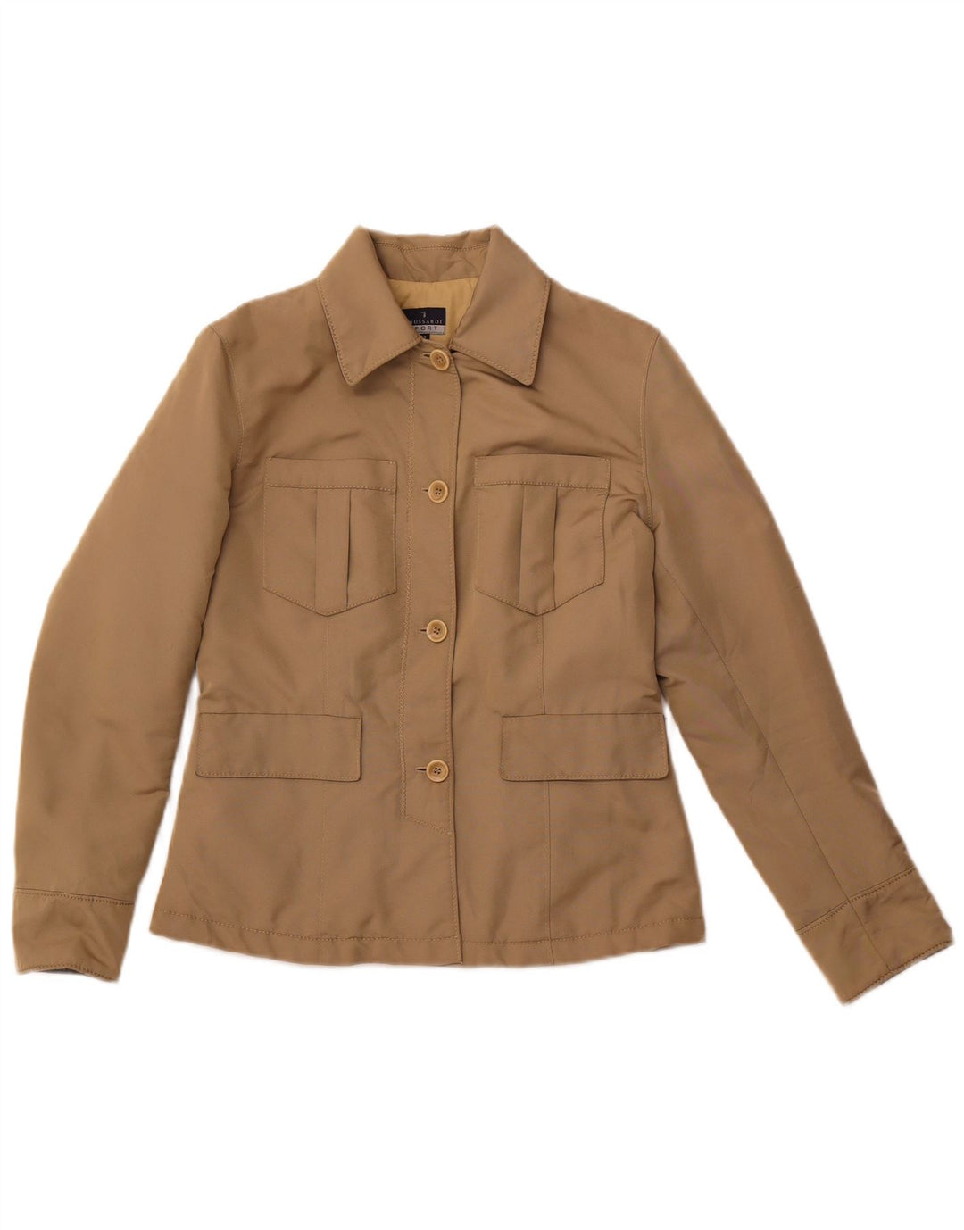 TRUSSARDI Womens Utility Jacket IT 42 Medium Khaki