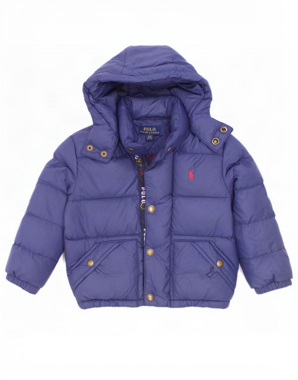 Kurtka chłopięca Polo Ralph Lauren z grafiką, wyściełana na 18-24 miesiące, granatowa