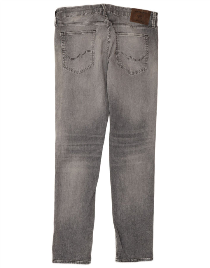 JACK & JONES Męskie jeansy slim W34 L32 Szara bawełna