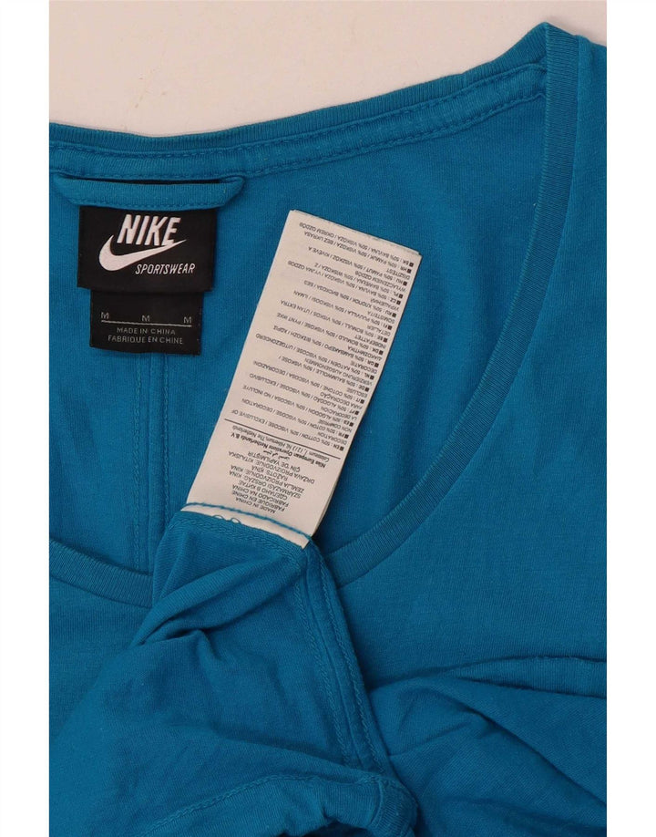 T-shirt damski Nike Top UK 14, średni niebieski, bawełniany