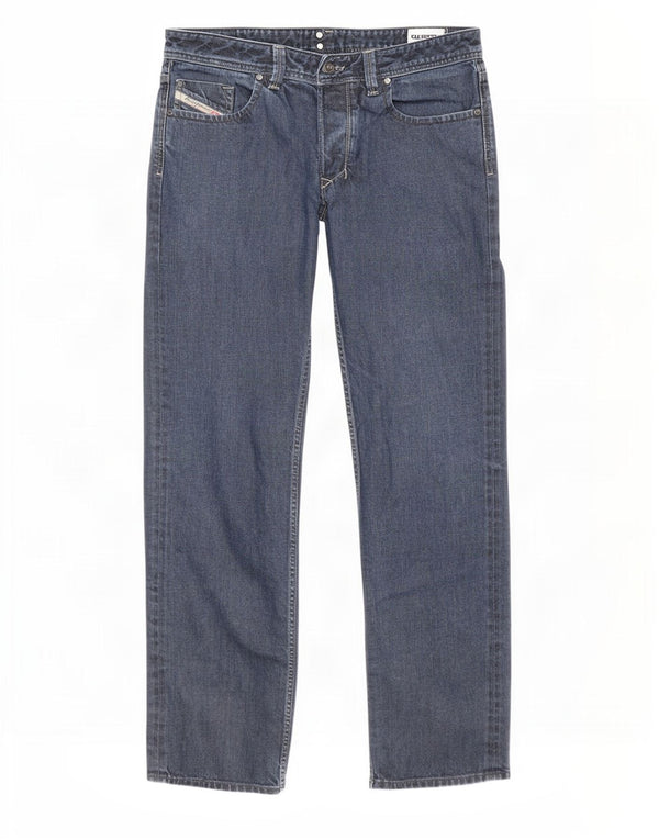 Diesel Męskie Larkee Straight Jeans W34 L34 Granatowa bawełna
