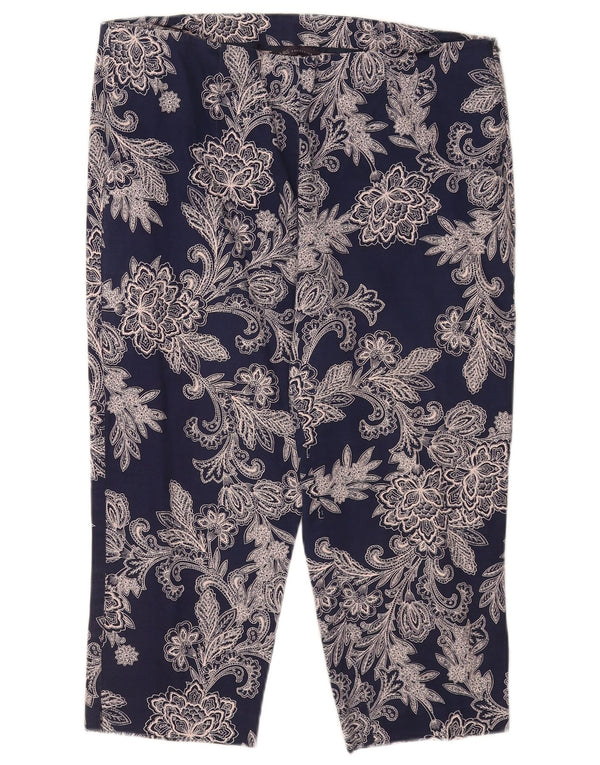 Marks & Spencer Damskie spodnie Capri z abstrakcyjnym wzorem UK 16, duże W34 L19