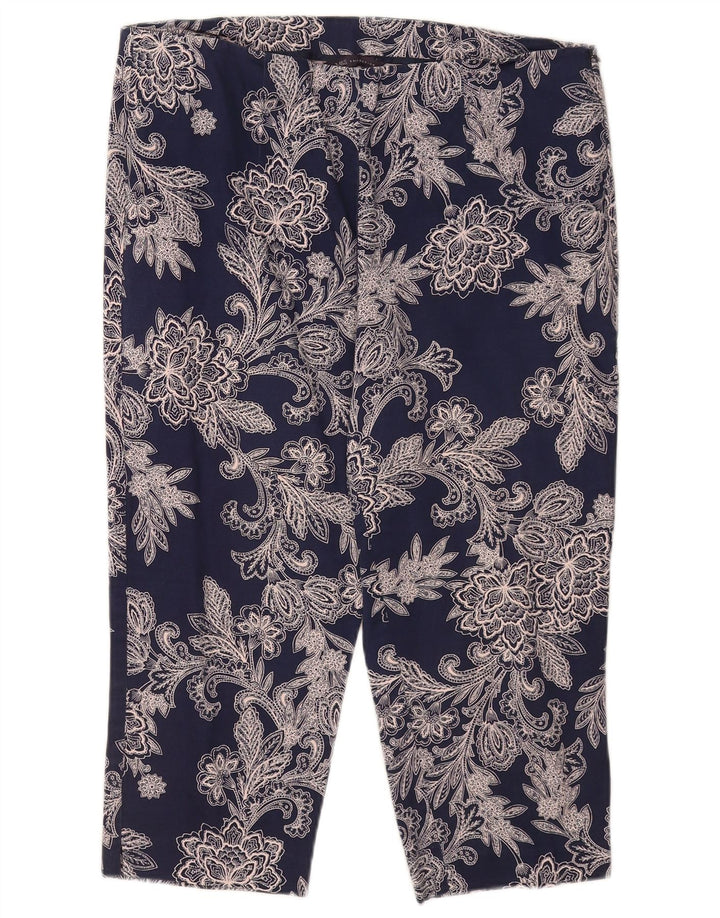 Marks & Spencer Damskie spodnie Capri z abstrakcyjnym wzorem UK 16, duże W34 L19