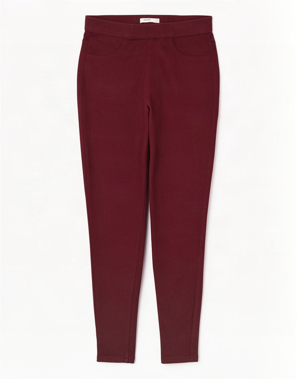 Spodnie damskie Marks & Spencer Skinny UK 12 Medium W28 L27 Burgundowe