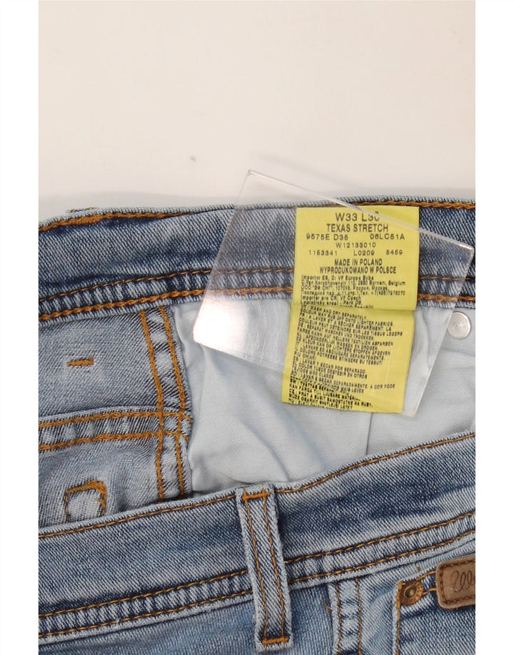 Męskie jeansy WRANGLER Texas Stretch Straight W33 L30 Niebieskie, bawełniane