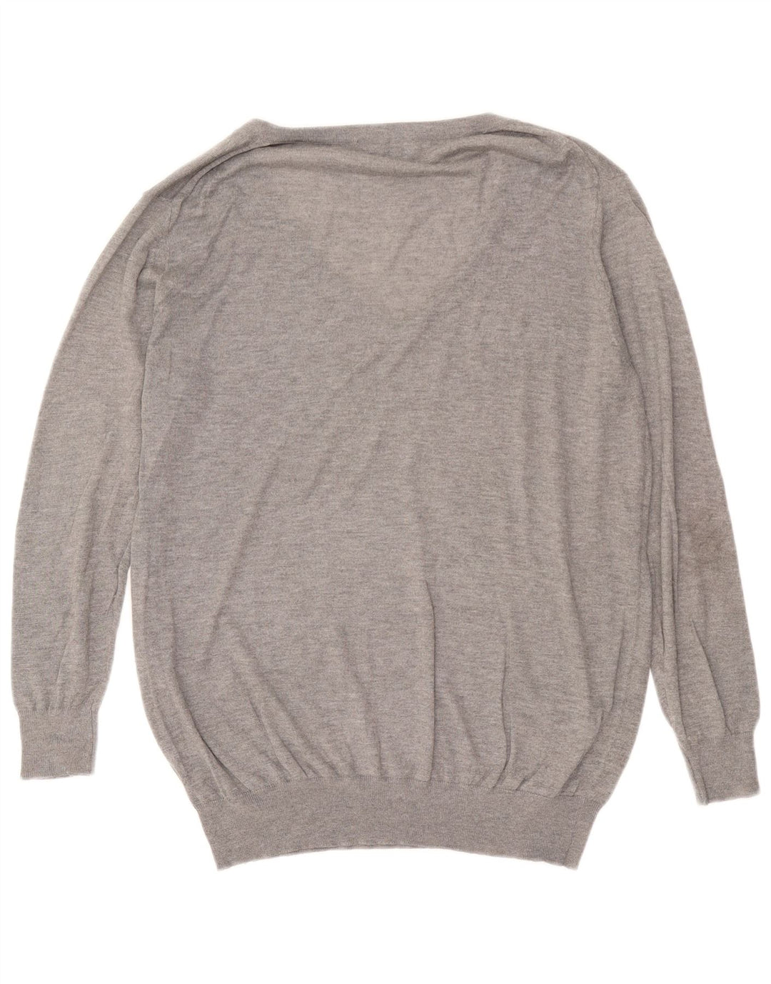 Sweter damski Zara Oversize z dekoltem w kształcie litery V, UK 14, średni szary