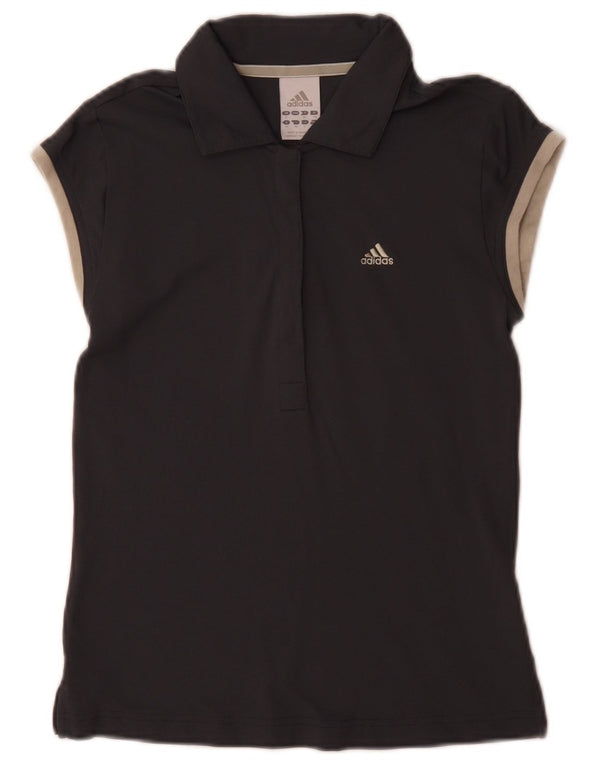Damska koszulka polo Adidas Climalite UK 8 Small Szary poliamid