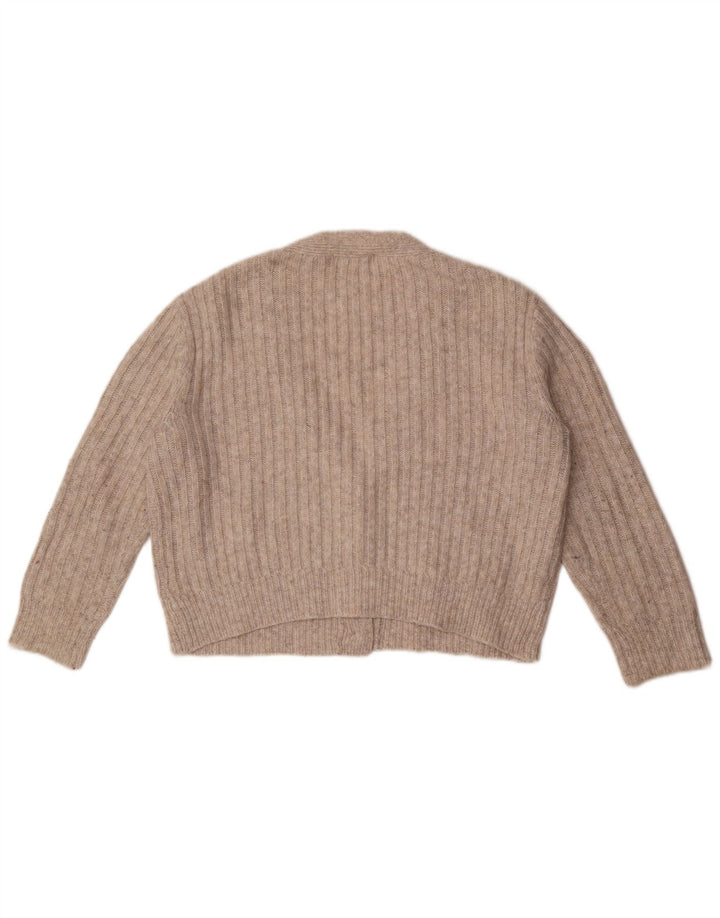 Marks & Spencer Damski sweter typu Crop Oversize Cardigan UK 14 Średni Szary