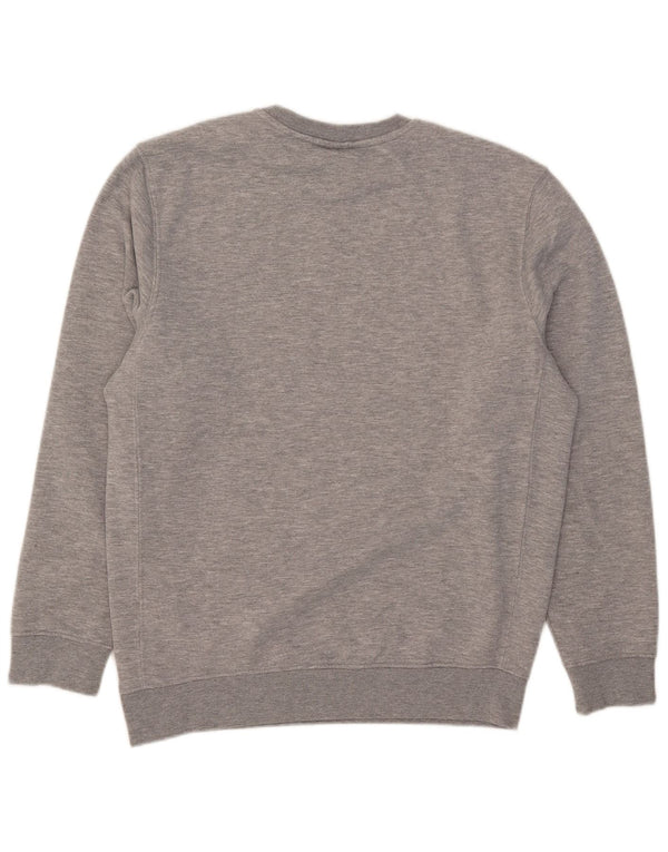 Męski sweter z grafiką Nike, duży, szary, bawełniany