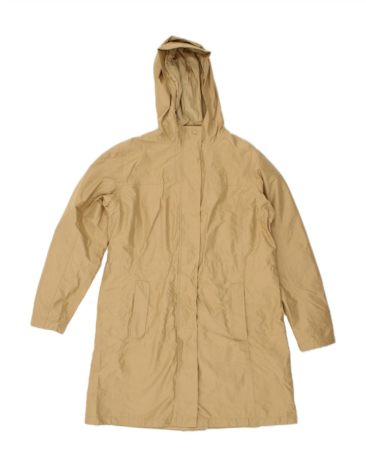 L.L.BEAN Womens Hooded Raincoat UK 16 Large Beige Polyester Vintage L.L.Bean and Second-Hand L.L.Bean from Messina Hembry 