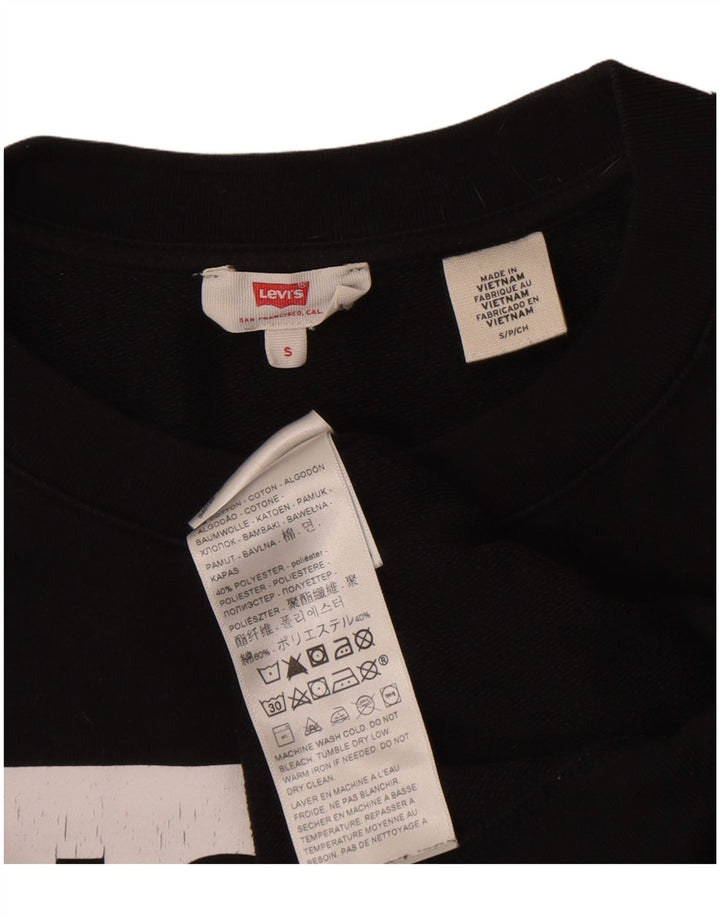 Damski sweter oversize Levi's z grafiką UK 10, mały, czarny, bawełniany