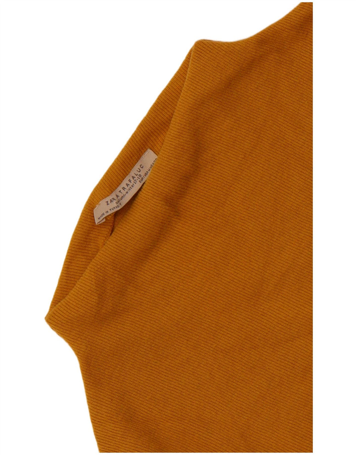 Sweter damski Zara z golfem UK 12, średni żółty