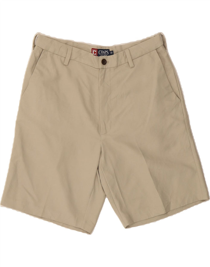 CHAPS Mens Chino Shorts W33 Medium  Beige Polyester Vintage Chaps and Second-Hand Chaps from Messina Hembry 