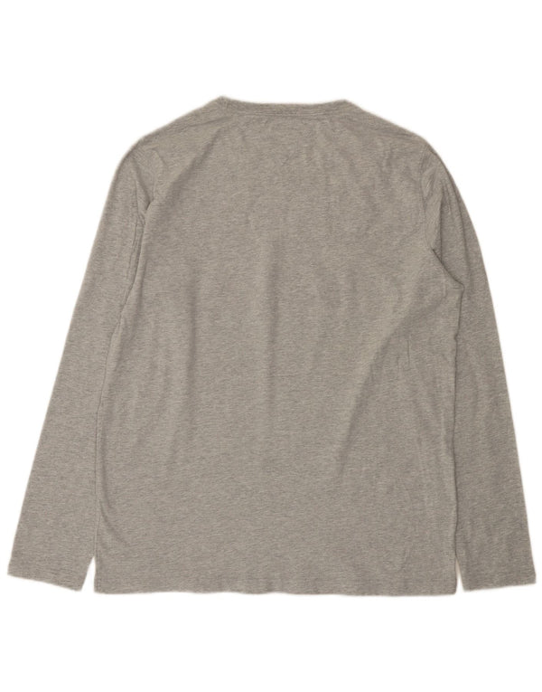 Męski top graficzny Tommy Hilfiger z długim rękawem 2XL, szara bawełna