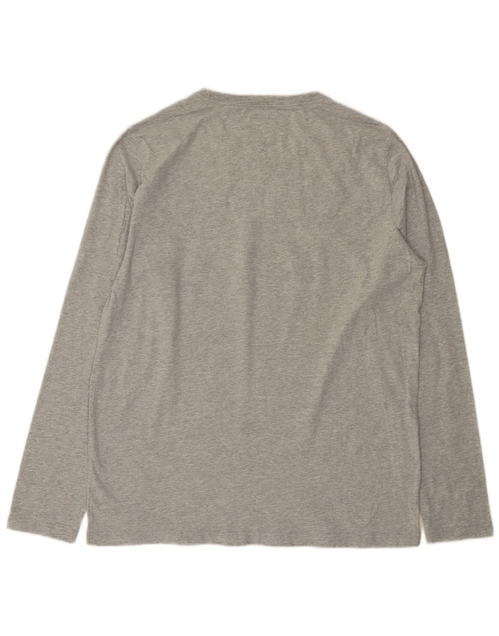 Męski top graficzny Tommy Hilfiger z długim rękawem 2XL, szara bawełna