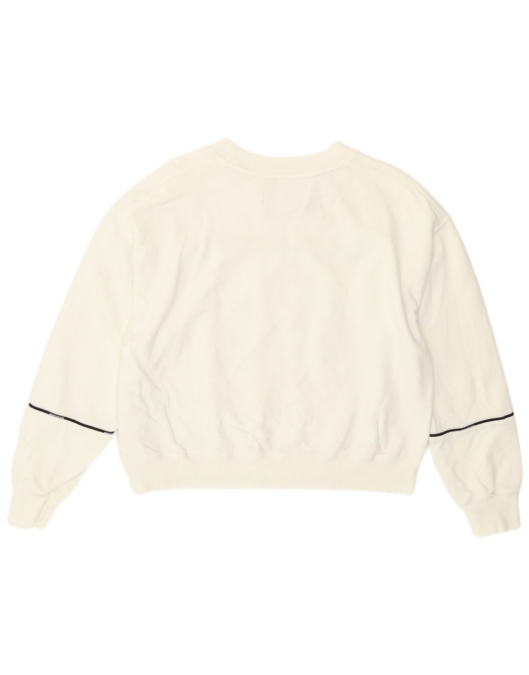 Damska bluza Calvin Klein Crop Sweatshirt UK 14 w średnie białe paski